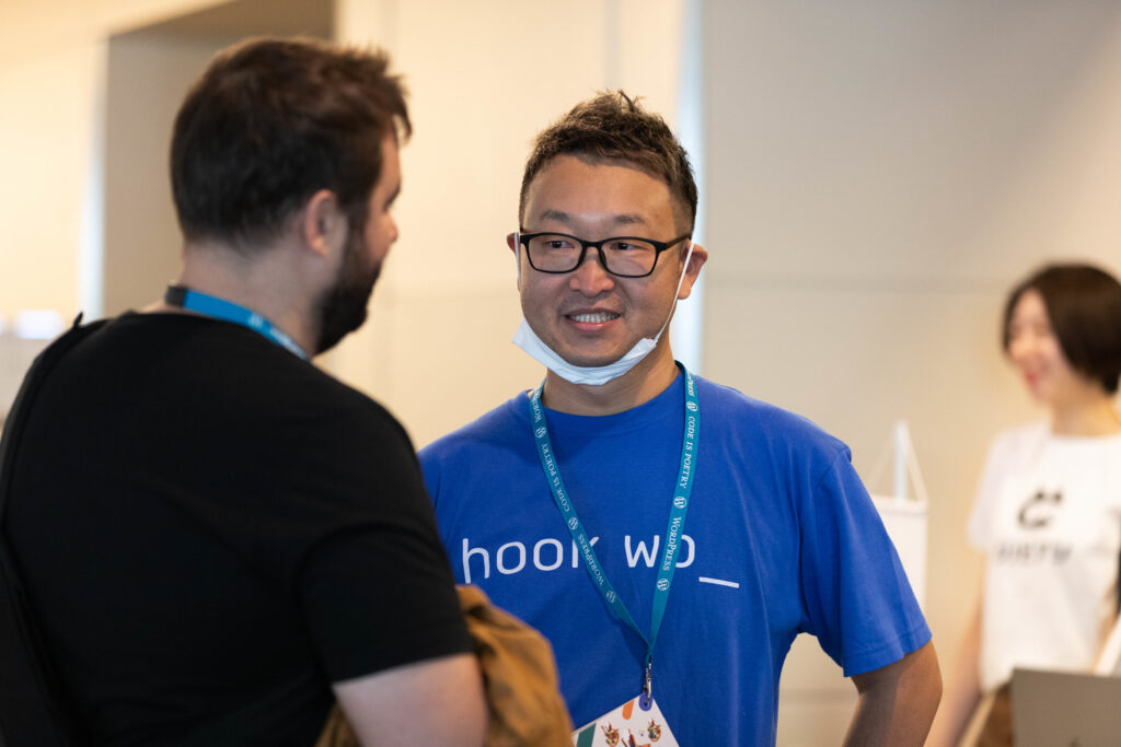 WordCamp Tokyo 2023 での hook wp_ スポンサーブースでの様子